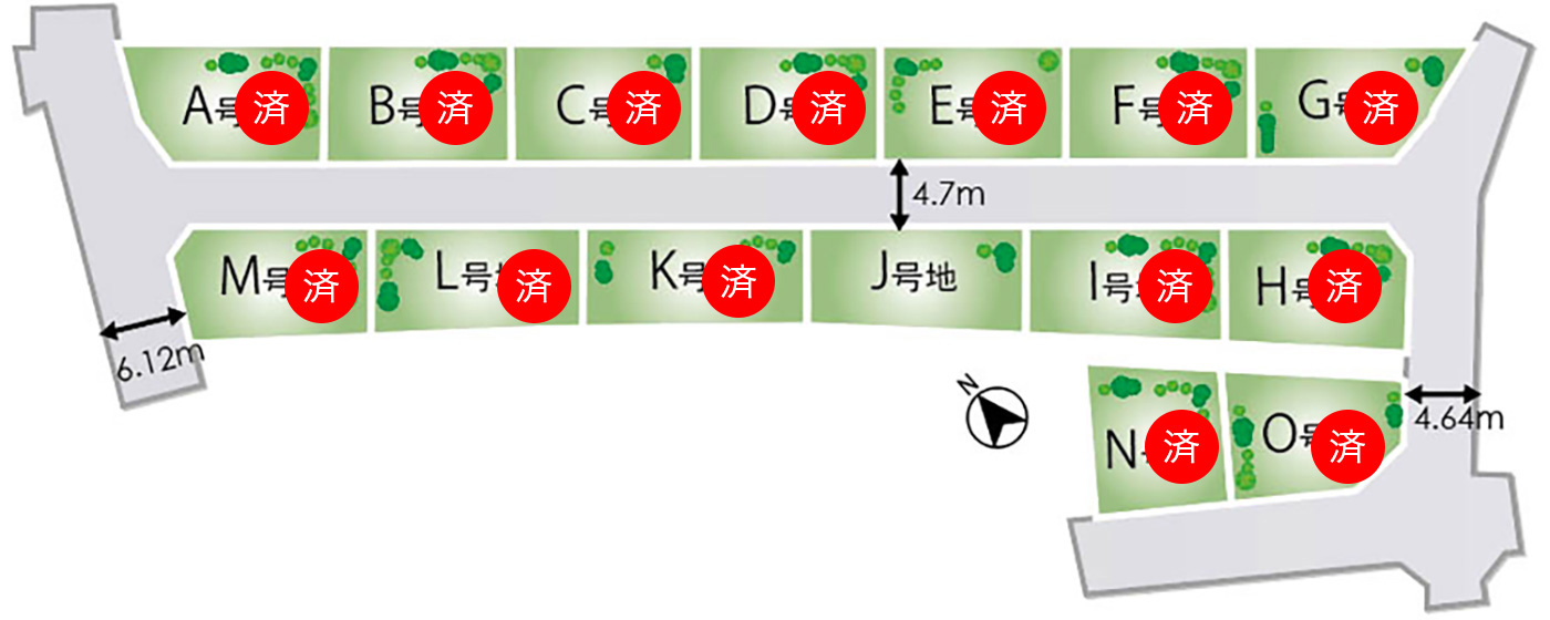 ヴェルデ森町パートⅠ 区画図